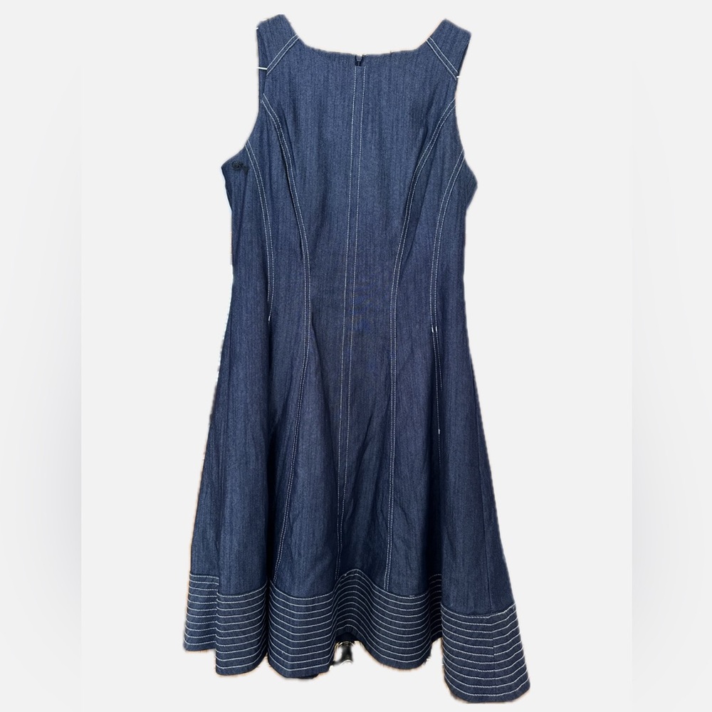 Maggy London Dark Blue Denim Midi Dress